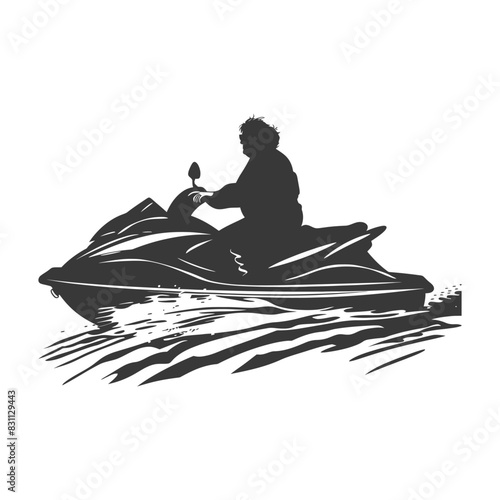 Jet Ski Silhouette: Water Sport Adventure Icon