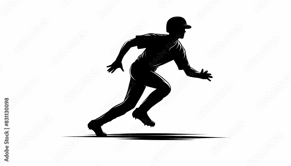 Shadow of a baseball player Shadow of a baseball player