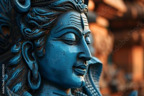 Meditative Ascendance Lord Shiva's, AI generated