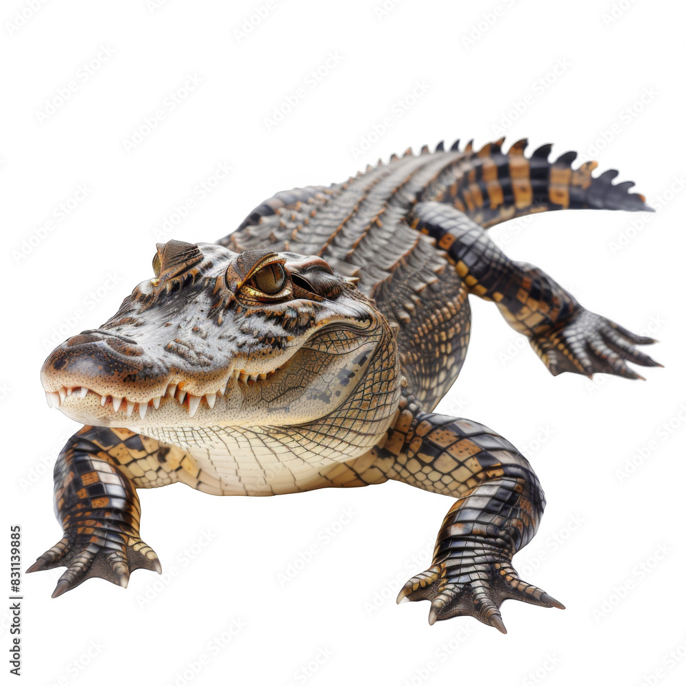 Obraz premium Crocodile on white background