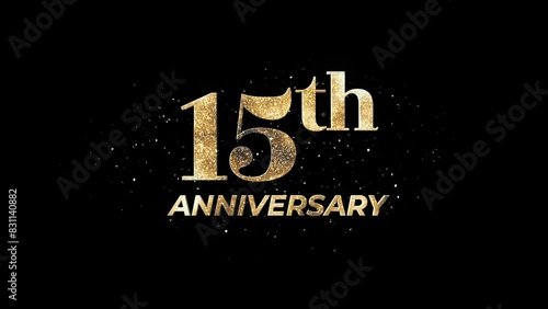 15th Anniversary Animation Text, Alpha Channel