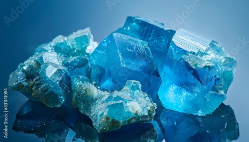 Blue rough sapphire corundum mineral gemstone photo