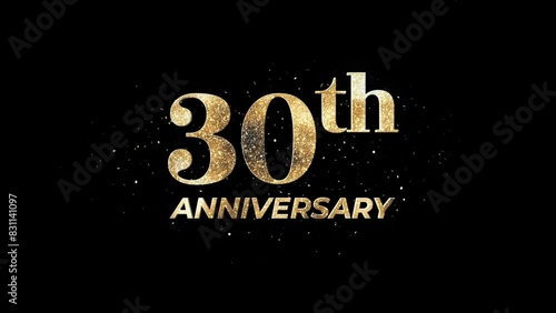 30th Anniversary Animation Text, Alpha Channel