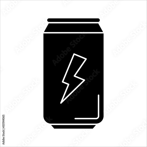 energy drink can icon. aluminum soda can line art vector icon for apps and websites on white background.