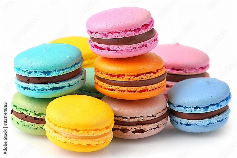 Colorful macarons stack Colorful macarons stack