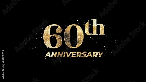 60th Anniversary Animation Text, Alpha Channel