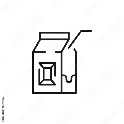 Chocolate milk carton icon. Simple chocolate milk carton icon for social media, app, and web design. Vector illustration