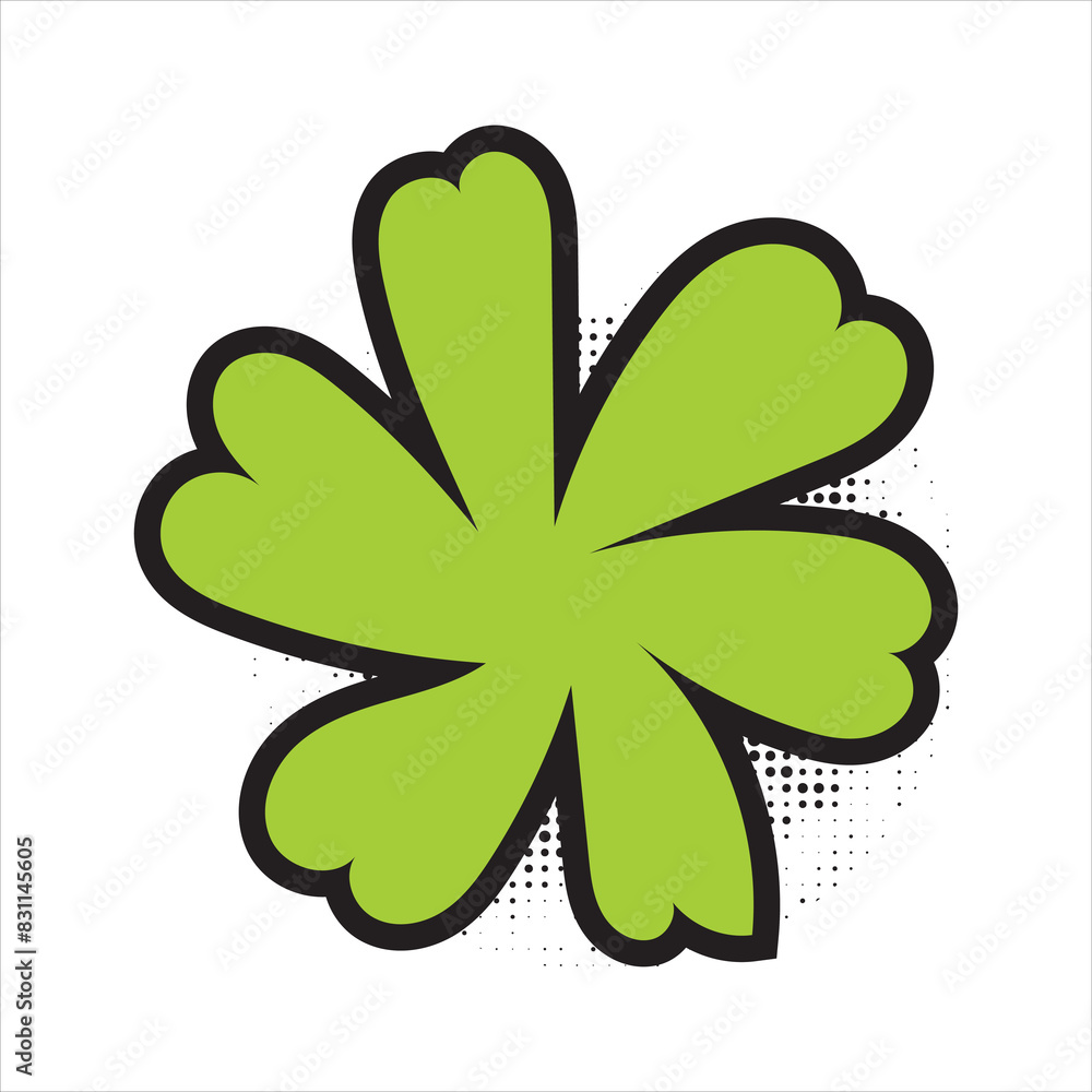 Green Pop Art Floral Silhouette. vector illustration on white background. EPS 10/AI Green Pop Art Floral Silhouette. vector illustration on white background. EPS 10/AI
