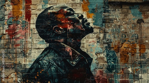 Wallpaper Mural Bold Graffiti-Style Mural of a Black Pastor Delivering an Impassioned Sermon

 Torontodigital.ca