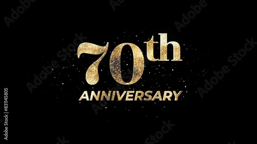 70th Anniversary Animation Text, Alpha Channel