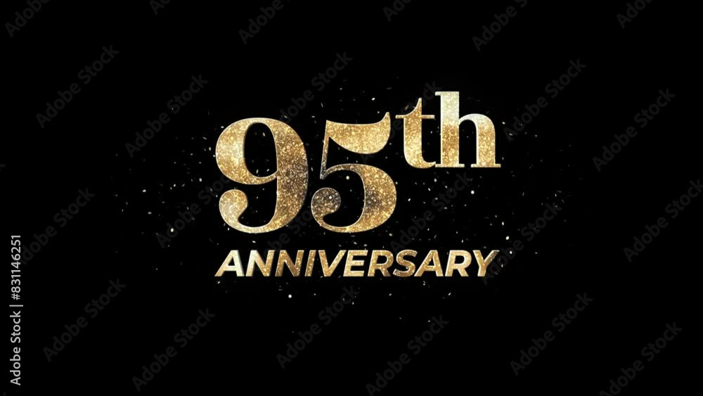95th Anniversary Animation Text, Alpha Channel 95th Anniversary Animation Text, Alpha Channel