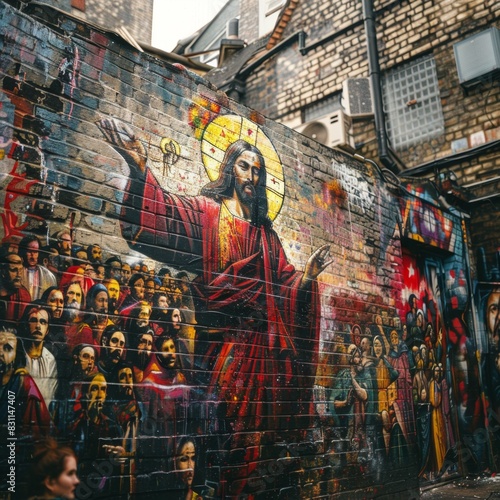 Wallpaper Mural Bold Graffiti-Style Mural of the Sermon on the Mount

 Torontodigital.ca