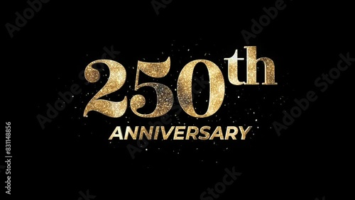 250th Anniversary Animation Text, Alpha Channel photo