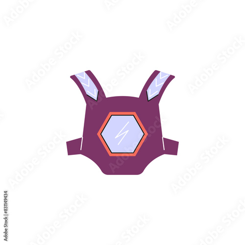 Icon of a modern vest with sensors for playing laser tag on a white background