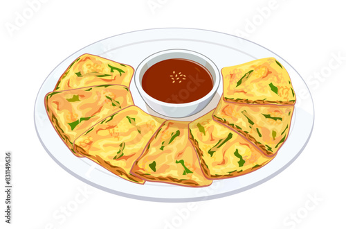 チヂミのイラスト