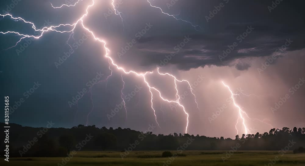 Lightning in the sky. Lightning in the sky.