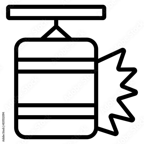 A modern design icon of punching bag

