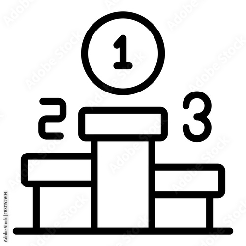 Position ranking board, icon of leaderboard

