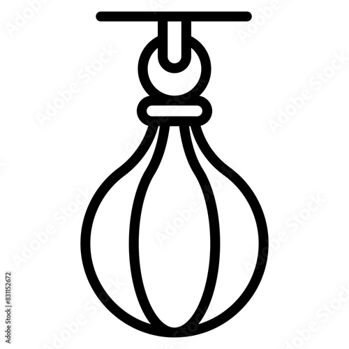 A modern design icon of punching bag
