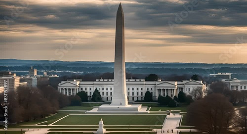 Obelisk in the city of Washington. photo