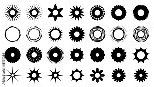 Black Geometric Circular Patterns