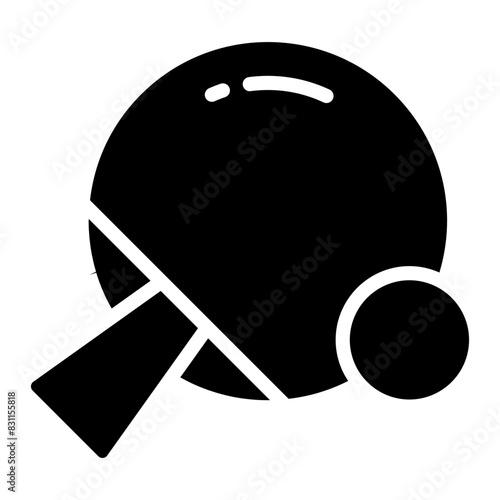 A perfect design icon of table tennis 

