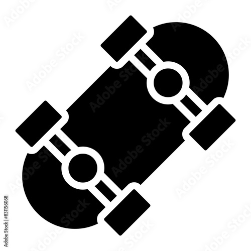 An icon design of skateboard

