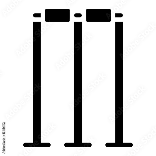 An amazing design icon of cricket wicket

