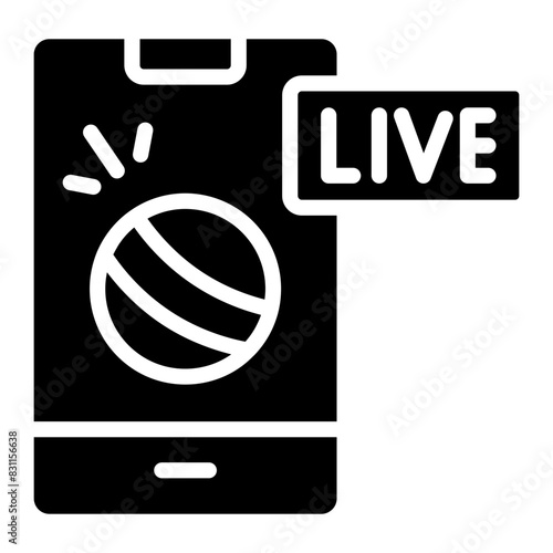 Premium download icon of live match 

