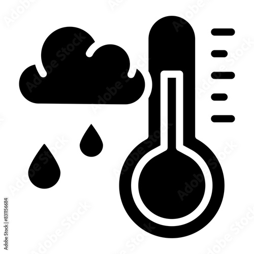 Cloud temperature icon in perfect design

