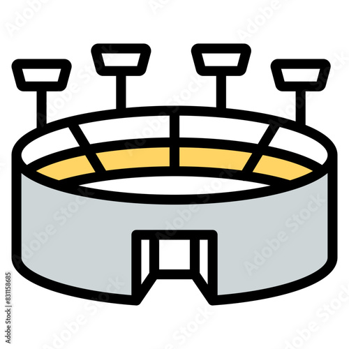 Modern design icon of stadium 

