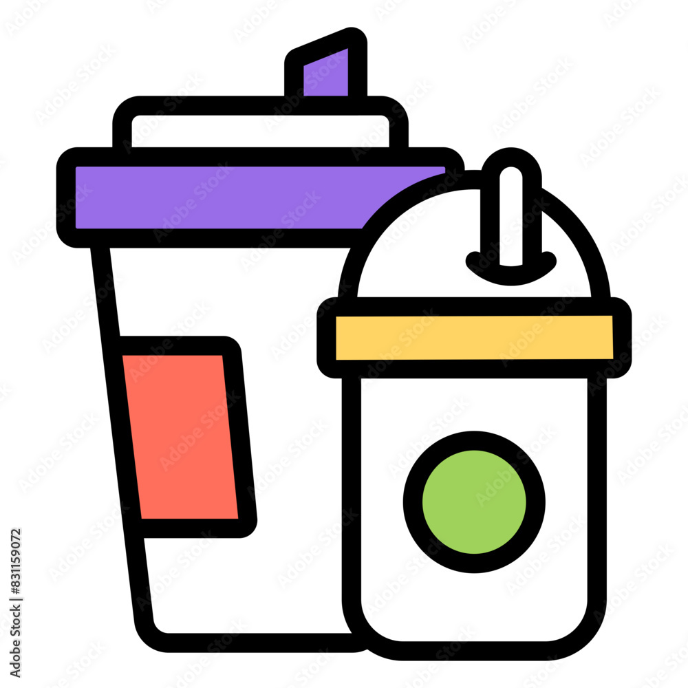 An editable design icon of takeaway drink
An editable design icon of takeaway drink