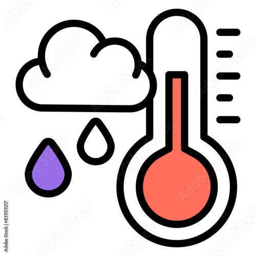 Cloud temperature icon in perfect design


