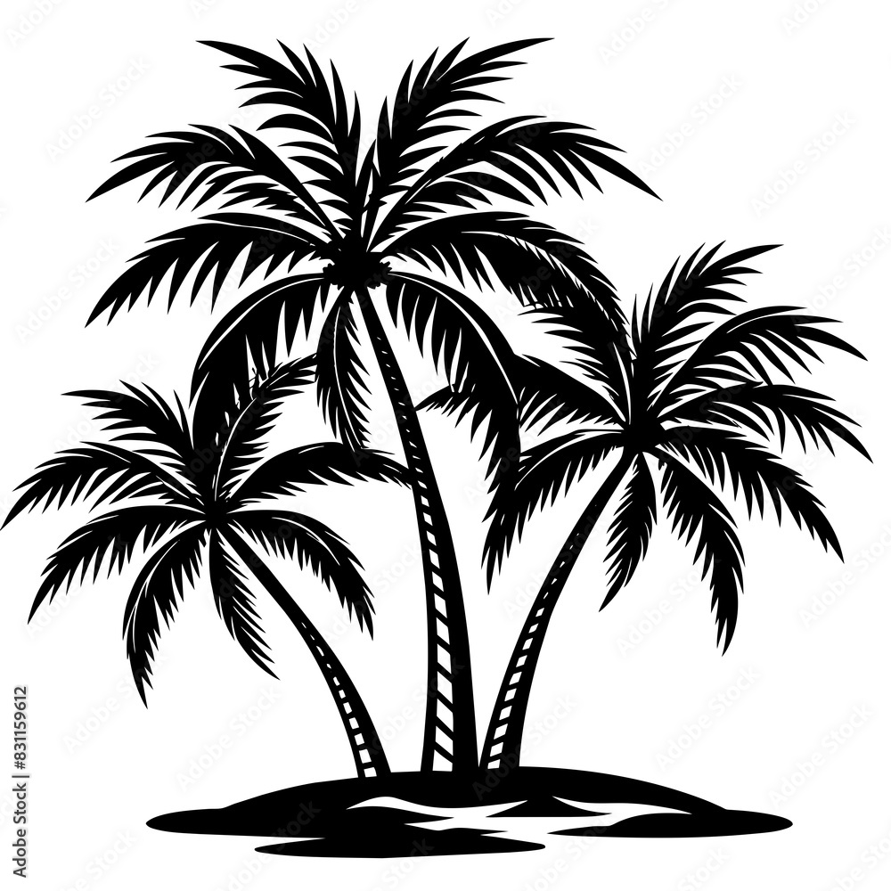 Fototapeta premium palm tree silhouette