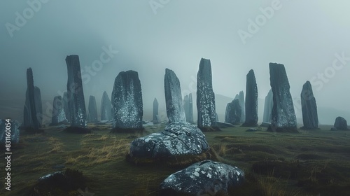 ancient callanish standing stones on isle of lewis scotland landscape photography closeup photo