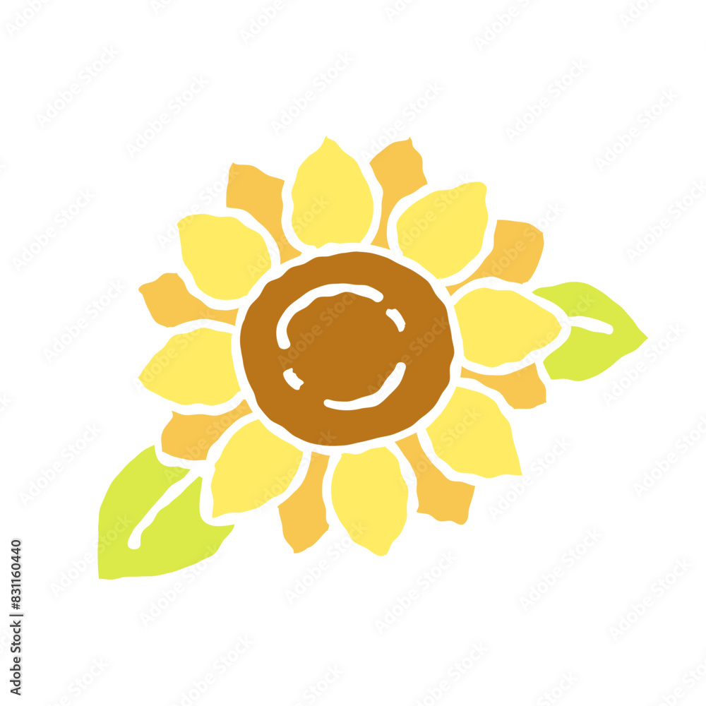 ひまわりの花のイラスト ひまわりの花のイラスト