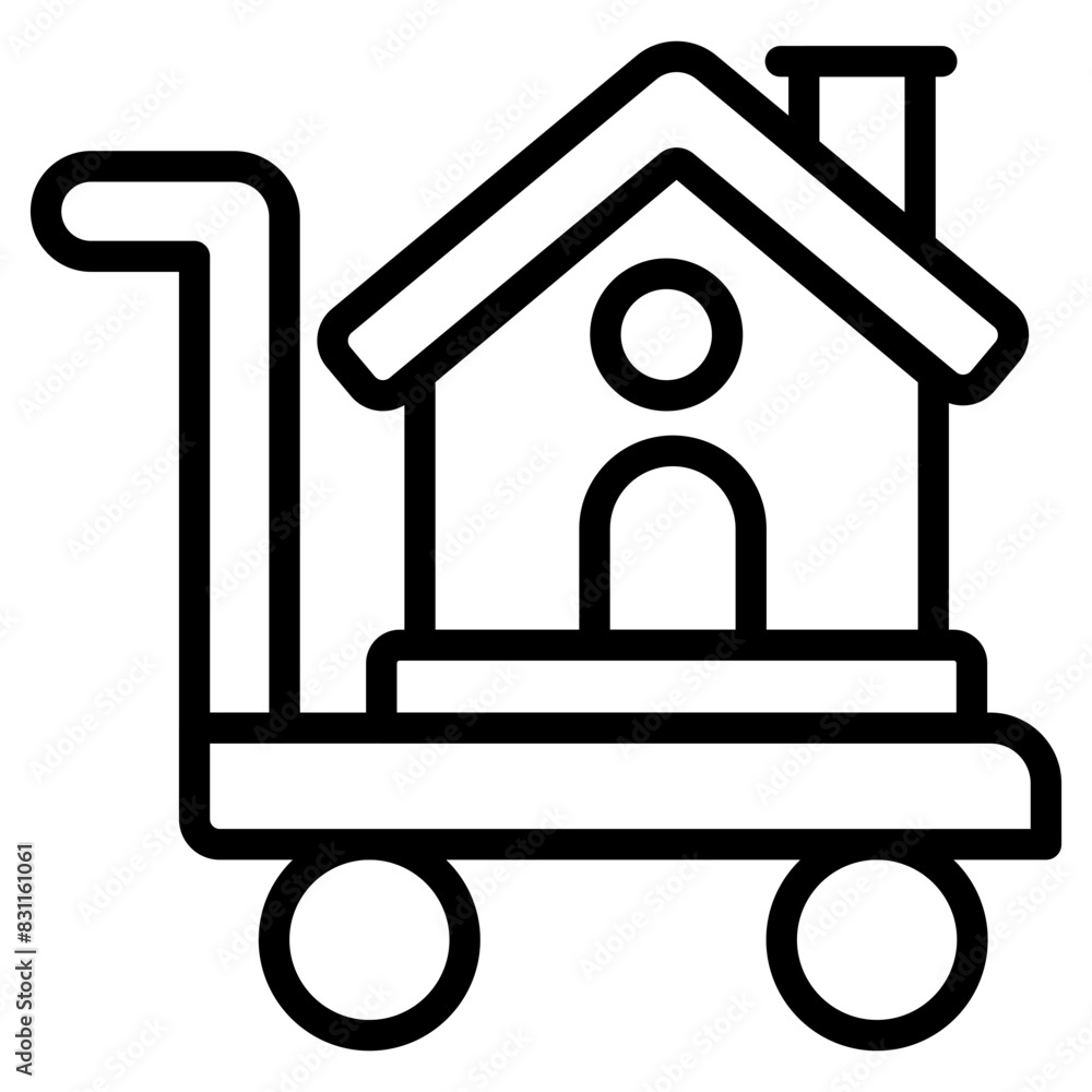 Modern design icon of moving home
Modern design icon of moving home