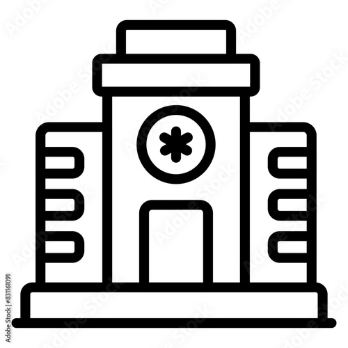 Modern design icon of hospital building 

