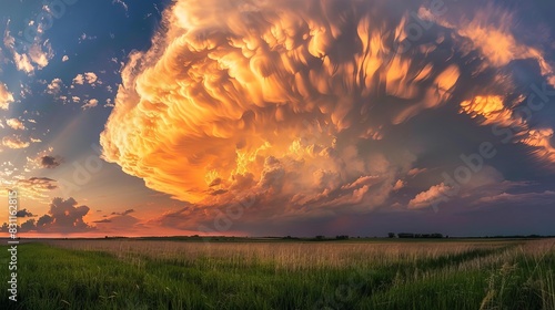 breathtaking colorful clouds at sunset dramatic sky landscape photography © Jelena