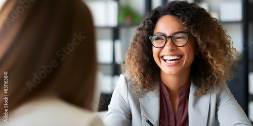 Supportive Conversation Between High School Counselor and Female Student. Concept Academic Stress, Personal Growth, Mental Health, Future Goals, Supportive Relationships photo