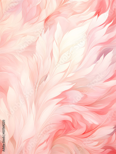 pink feathers background wallpaper ai generative 