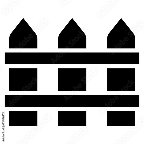 An editable design icon of fence railing 

