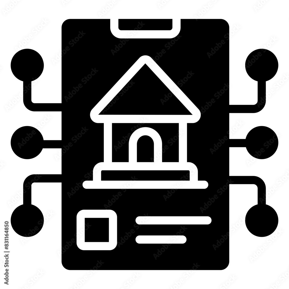 Conceptual solid design icon of mobile real estate
Conceptual solid design icon of mobile real estate