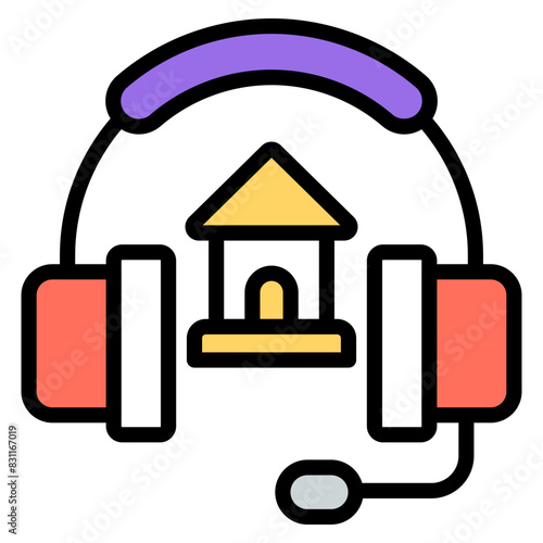 Trendy design icon of estate helpline 

