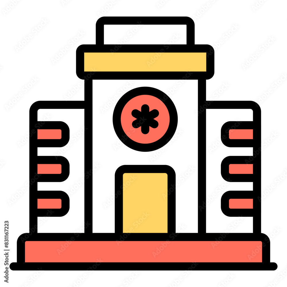 Modern design icon of hospital building
Modern design icon of hospital building