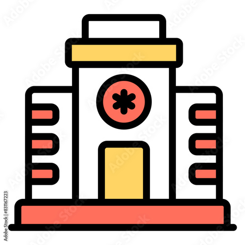 Modern design icon of hospital building 

