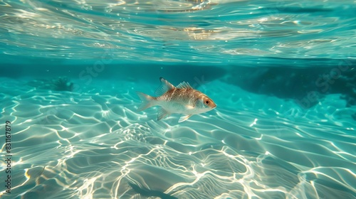 crystal currents serene fish gliding through clear waters underwater photography