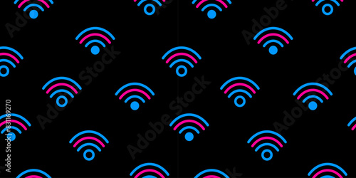Wi-Fi Vector Illustration Free vector illustration in blue and pink color. Stylish and modern design, perfect for advertising and informational materials.