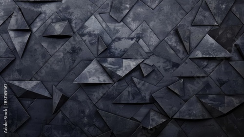 dark triangular tiled texture modern geometric surface pattern with stylish aesthetic abstract background