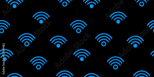 Wi-Fi Vector Illustration Free vector illustration in blue color. Stylish and modern design, perfect for advertising and informational materials.